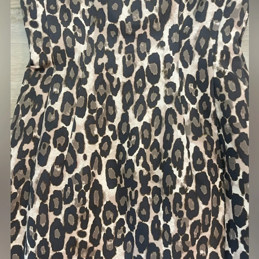 kate spade New York leopard print cotton silk blend sheath dress size 2